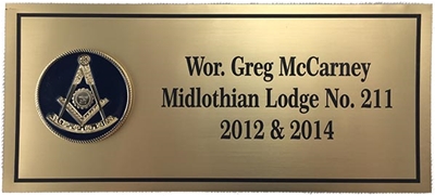 Custom Past Master Name Plate for Apron Cases